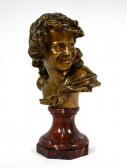 INJALBERT Jean Antoine 1845-1933,bust of a grinning child,Andrew Smith and Son GB 2022-03-22
