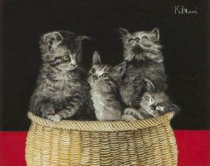 INOUE Kakuzo,Cat in basket,Mainichi Auction JP 2023-09-07