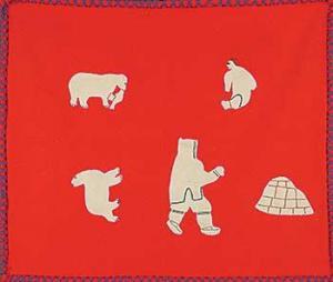INUIT SCHOOL,Untitled - Inuit Life Wall Hanging,Levis CA 2017-11-05