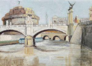 IONESCU Sile 1890-1965,View to Sant'Angelo Castle,1939,Artmark RO 2018-06-19