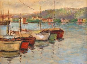 IONESCU SIN Gheorghe 1896-1988,Sails in Saint Tropez,Artmark RO 2023-07-12