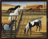 Ipcar DAHLOV 1917-2017,HORSES IN CORRAL,1958,James D. Julia US 2015-08-25