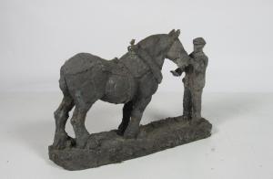 IRISH SCHOOL,a ploughman and horseman,20th Century,Fonsie Mealy Auctioneers IE 2017-11-14