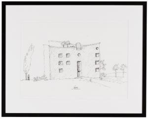 IRONIMUS Gustav Peichl 1928-2019,Landhausvilla, Siedlung Wienerberg,1985,Palais Dorotheum 2024-01-19