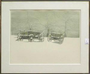 IRONSIDE Xavier 1900-1900,Snow-covered carts,1981,Clars Auction Gallery US 2007-06-03