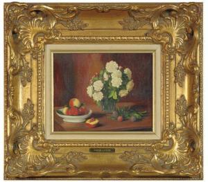 ISAACS Betty L 1894-1971,Still life with peaches, plums and flowers,Christie's GB 2008-07-01
