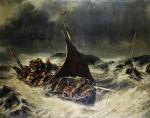 ISABEY Eugene Louis Gabriel 1803-1886,Caught in the storm,1866,Bonhams GB 2012-04-10