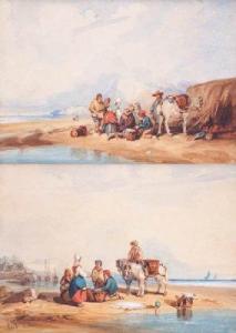 ISABEY Eugene Louis Gabriel 1803-1886,Le retour des pêcheurs,Aguttes FR 2010-07-05
