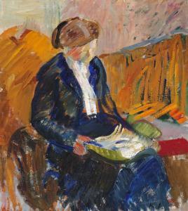 ISAKSON Karl 1878-1922,Seated lady, reading,1912,Bruun Rasmussen DK 2023-11-07