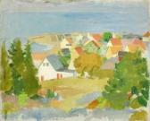 ISAKSON Karl 1878-1922,View over Gudhjem, Bornholm,1921,Bruun Rasmussen DK 2018-12-04