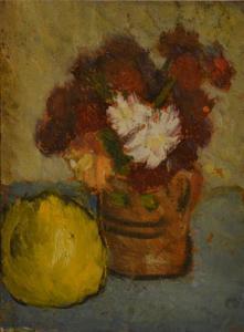 ISBASESCU Tamara 1932,Vas cu flori și lămâie,GoldArt RO 2015-09-14