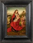 ISENBRANDT Adrian 1500-1551,Virgen con Niño y ángel músico en un paisaje,Goya Subastas ES 2017-04-26