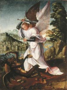 ISENBRANT Adriaen 1490-1551,Saint Michael,Christie's GB 2002-04-17