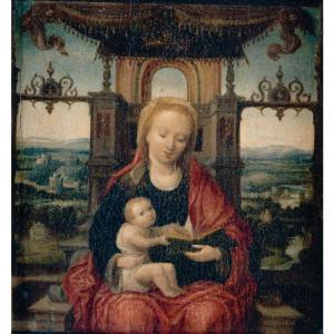 ISENBRANT Adriaen 1490-1551,the virgin and child enthroned with an extensive r,Sotheby's 2004-12-09