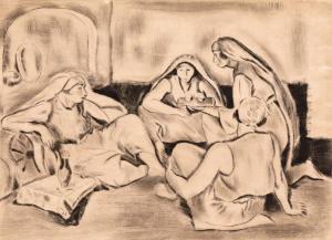 Iser Losif 1881-1958,Odalisques at the Cafe,20th Century,Artmark RO 2024-03-20