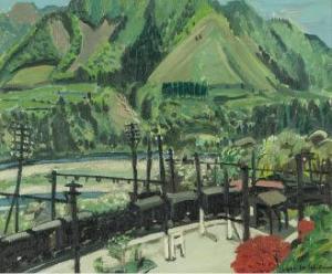 ISHIKAWA Shigehiko 1909-1994,Gorge in May (at Uenohara Station),Mainichi Auction JP 2023-08-03