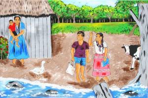 ISIAH Nicholas 1970,Mayan Indians Kids going to School,2007,Ro Gallery US 2014-05-15