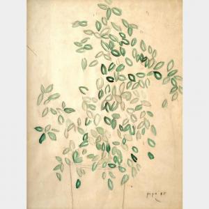 ISKANDAR Popo 1927-2000,Green Leaf,1985,33auction SG 2023-06-18