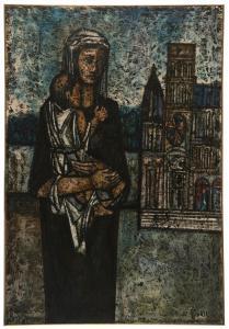 ISOLA Giancarlo 1927-2018,Madonna and child,1958,Eldred's US 2023-06-02