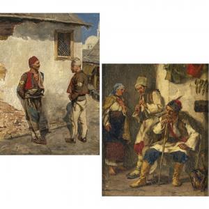 ISRAEL Daniel 1859-1901,Albanische Straßenszene,1888,Neumeister DE 2023-12-06