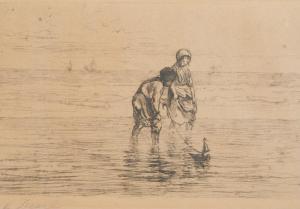 ISRAELS Jozef 1824-1911,Sailboat at the Seashore,Shapiro Auctions US 2024-01-27