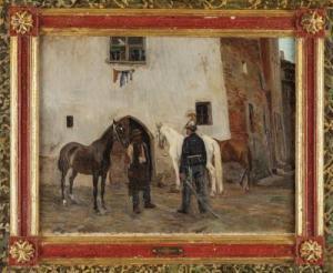 ISSEL Alberto 1848-1926,Alla ferratura,1850,Boetto IT 2020-12-14