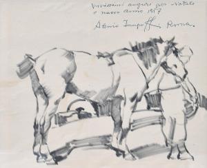 Isupov Aleksej Vladimirovic 1889-1957,MAN AND HORSE,1957,Bukowskis SE 2012-12-12