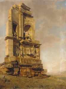 ITALIAN SCHOOL,A ruined section of a Roman temple,Christie's GB 2001-04-05