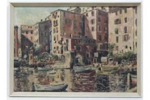 ITALIAN SCHOOL,A view of the Genoese Portofino port from the harbour,Dickins GB 2015-06-13