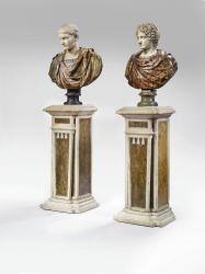 ITALIAN SCHOOL,DEUX BUSTES REPRÉSENTANT PROBABLEMENT L'EMPER,17th/18th century,Christie's 2022-06-14