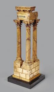 ITALIAN SCHOOL,Die drei Säulen des Vespasianstempels auf dem Foru,Galerie Bassenge DE 2017-12-01