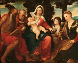 ITALIAN SCHOOL,Madonna and Child with Saints,Weschler's US 2010-09-25