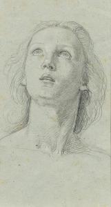 ITALIAN SCHOOL,Portrait of a young woman, gazing upwards.,Galerie Koller CH 2014-09-19