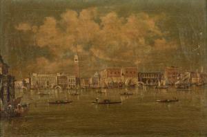 ITALIAN SCHOOL,Venice canal scene,John Moran Auctioneers US 2016-07-30