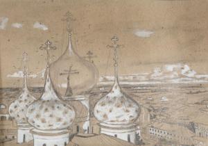 IUON Konstantin Fedorov.,Domes and Swallows. Sergiev Posad,1921,Shapiro Auctions 2022-10-15