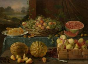 IVAN FOMICH KHRUTSKY 1810-1885,Still Life with Fruit and Honeycomb,1840,MacDougall's GB 2021-12-01