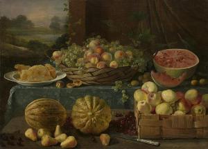 IVAN FOMICH KHRUTSKY 1810-1885,Still Life with Fruit and Honeycomb,1840,MacDougall's GB 2018-06-06