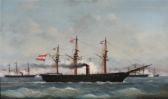 IVANCOWICH Vasilije,The Austrian fleet saluting,1871,Bruun Rasmussen DK 2017-02-13