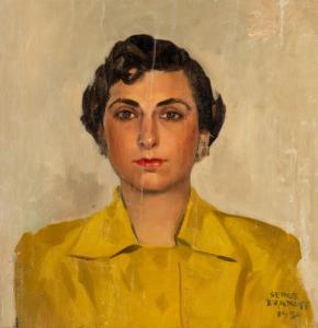 IVANOFF Sergei Petrovich 1893-1983,Portrait of a Woman in a Yellow Blouse,1950,Hindman US 2023-10-20