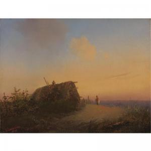IVANOV Alexander Andreivich 1806-1858,LANDSCAPE WITH PEASANT HOUSE,1845,Sotheby's GB 2008-06-06