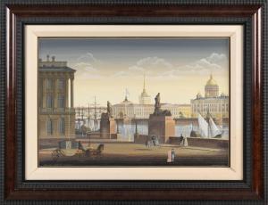 IVANOV Nikolai Ivanovich 1852-1921,View of St Petersburg,Eldred's US 2022-06-16