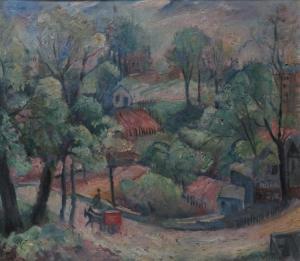 IVANOV Nikolai Ivanovich 1852-1921,Village Landscape,William Doyle US 2017-06-22