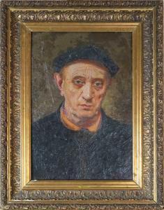 Ivanovich SHUKHAEV Vasili 1887-1973,Portrait of a Man Wearing a Cap,1957,Halls GB 2023-01-11