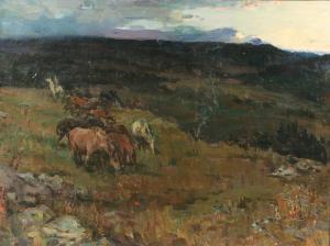 IVANOVITCH Charushin Yevgeny 1901-1965,Horses at Night,Shapiro Auctions US 2013-11-16