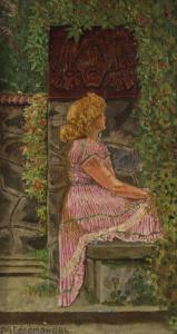 IVANOVITCH SOLOMONOV MIKHAIL 1879-1942,Woman in the Garden,Shapiro Auctions US 2013-11-16