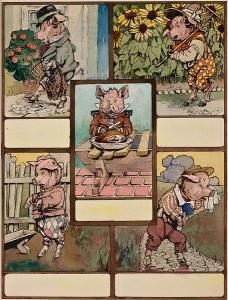 IVES Sarah Noble 1864-1944,Five Little Pigs,Bonhams GB 2011-06-22