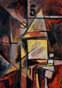 IXYGON Serg 1958,Abstraction with 5,Gormleys Art Auctions GB 2017-02-28