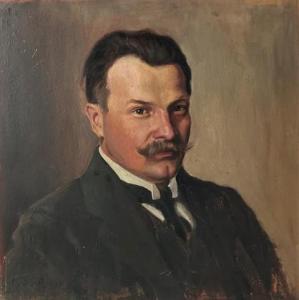 JÓZEFCZYK Marian 1881-1966,Portret Bolesława Kaweckiego,1921,Rempex PL 2021-02-10