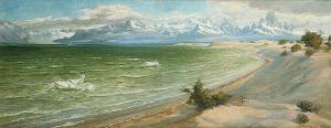 JÖRGENSEN Juan E,coastal panorama with a view of the kordilleres mo,1917,Sotheby's 2004-11-02