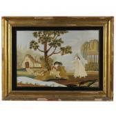 J.M. BRYSON,A FINE AND RARE PAINTED AND EMBROIDERED SILK PICTURE,1817,Sotheby's GB 2007-10-04